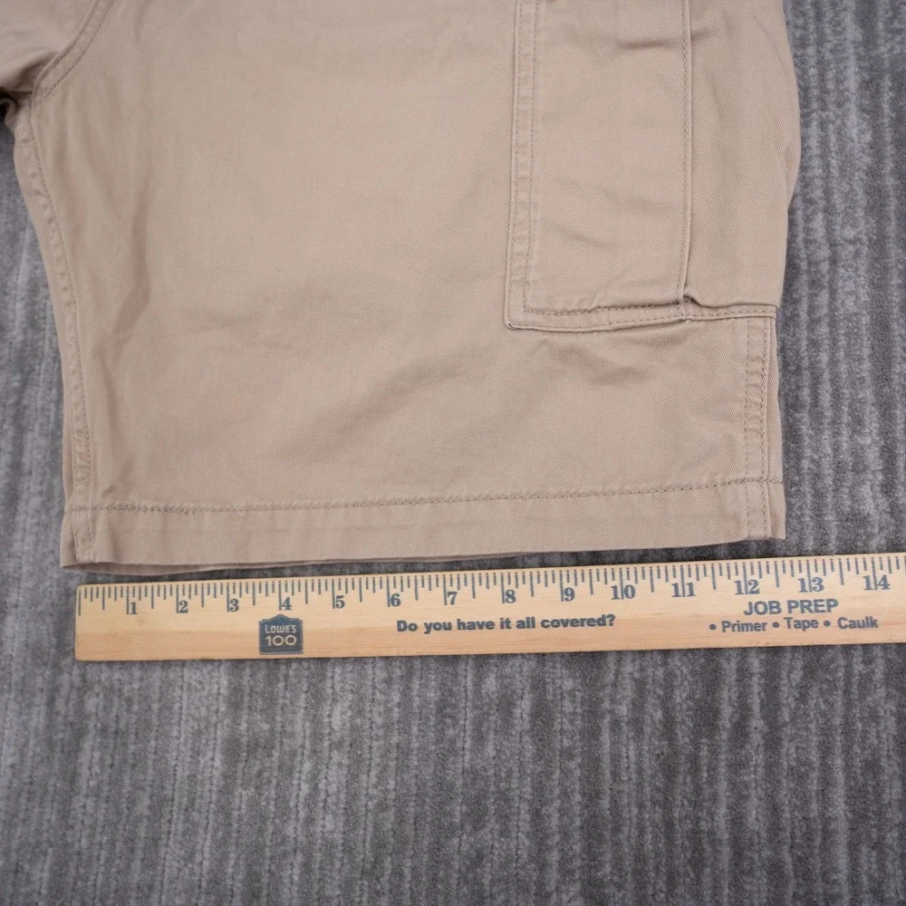 Levis Mens Tan Khaki Cargo Shorts 44x9.5 WaterLess Utility Cotton Twill Casual